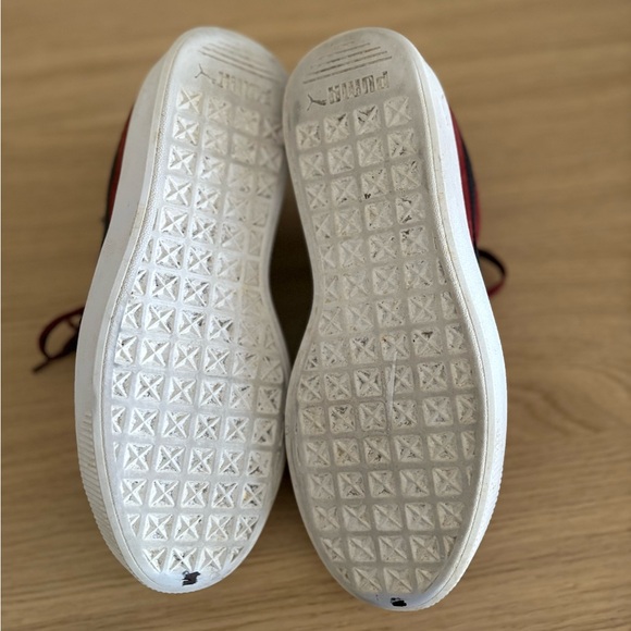 Puma Vikky Stacked SD Platform Sneakers Red Fired Brick Suede Size 8.5 - Picture 15 of 16